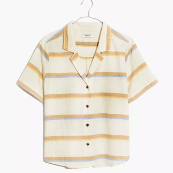 Madewell Tops - Madewell Camp Shirt in Stripe